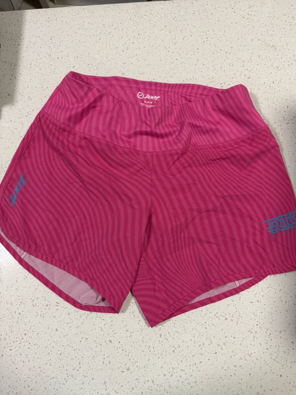 Zoot Women's Hot Pink Striped Performance Shorts